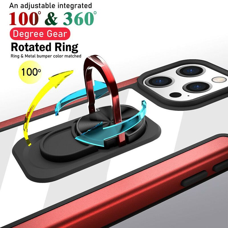 Deksel iPhone 13 Pro Metal Effect Ring-holder Beskyttelse Deksel