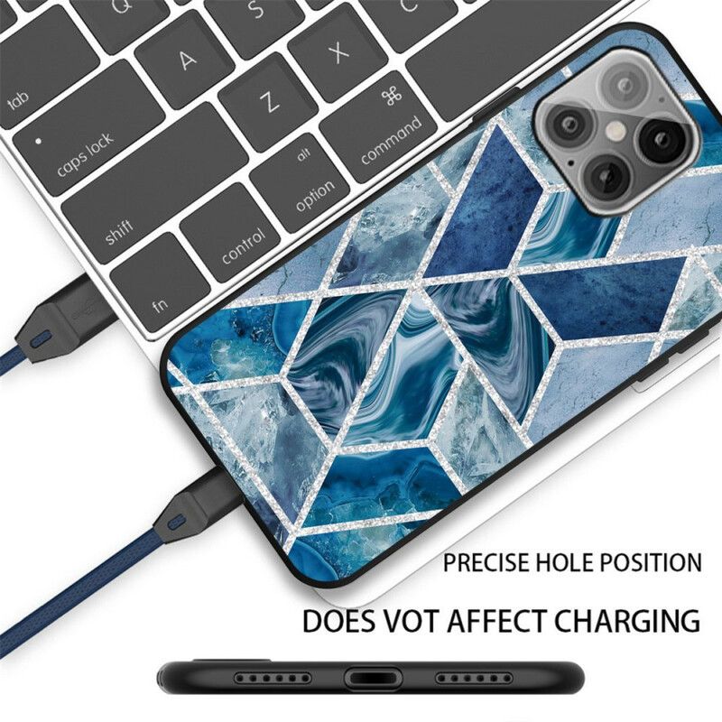 Deksel iPhone 13 Pro Mobildeksel Glitter Marble