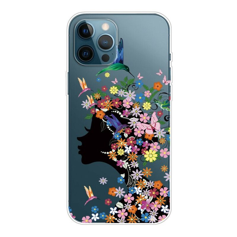 Deksel iPhone 13 Pro Mobildeksel Pent Blomsterhode