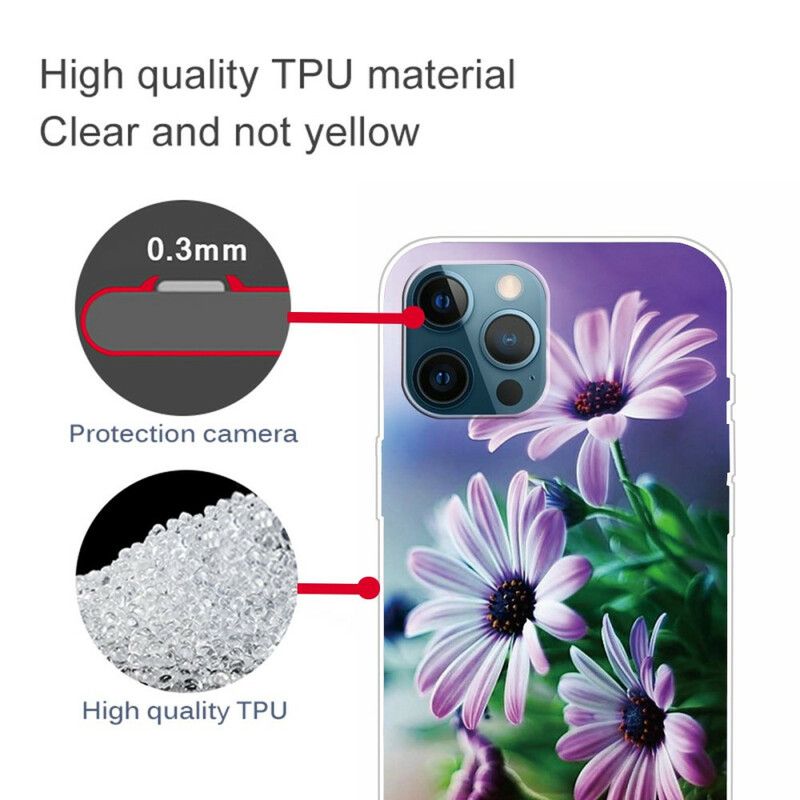 Deksel iPhone 13 Pro Realistiske Blomster