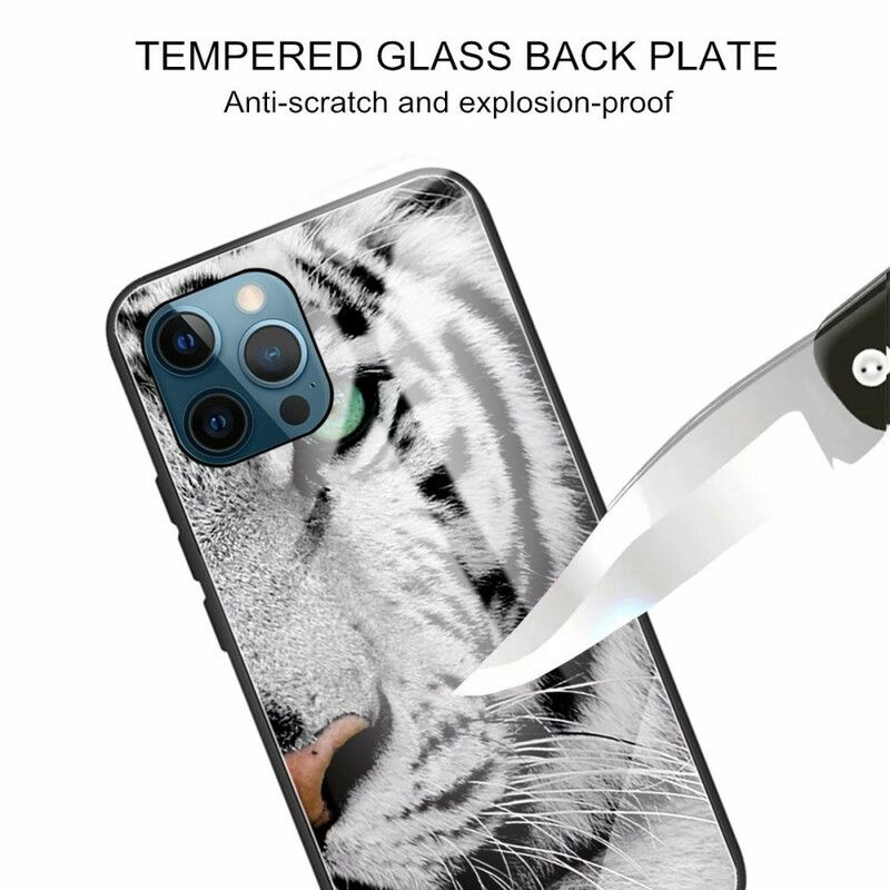 Deksel iPhone 13 Pro Tiger Herdet Glass