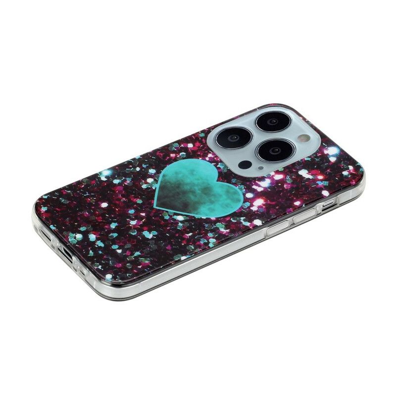 Deksel Til iPhone 13 Pro Glitter Marble