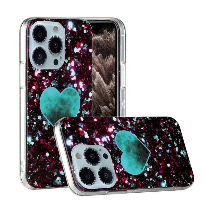 Deksel Til iPhone 13 Pro Glitter Marble