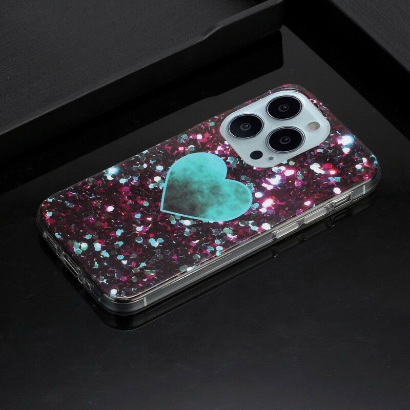 Deksel Til iPhone 13 Pro Glitter Marble