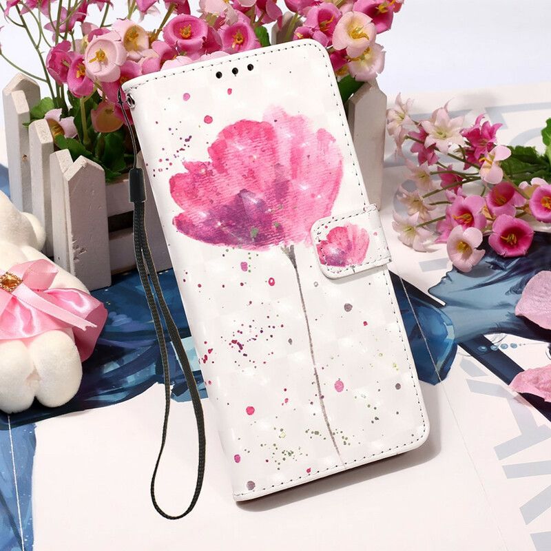 Folio Deksel iPhone 13 Pro Poppy Akvarell