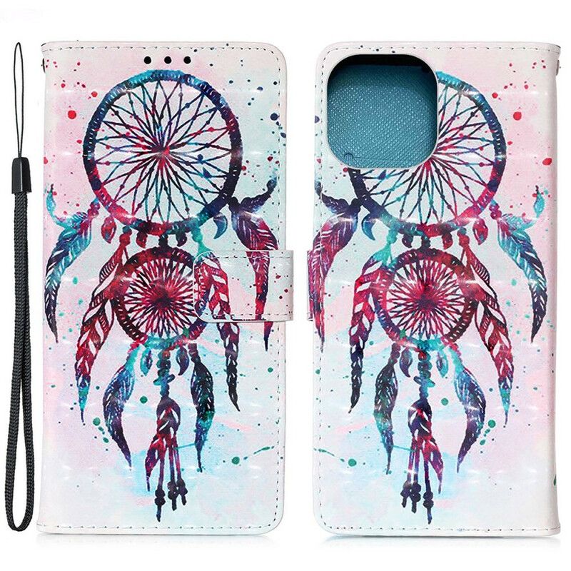 Folio Deksel iPhone 13 Pro Watercolor Dream Catcher