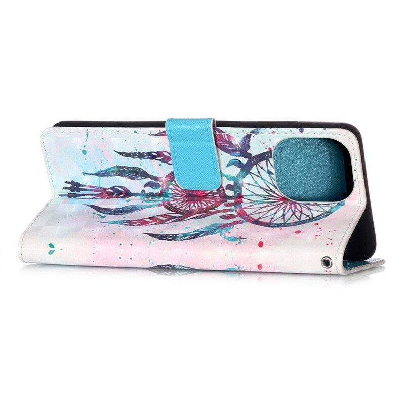 Folio Deksel iPhone 13 Pro Watercolor Dream Catcher