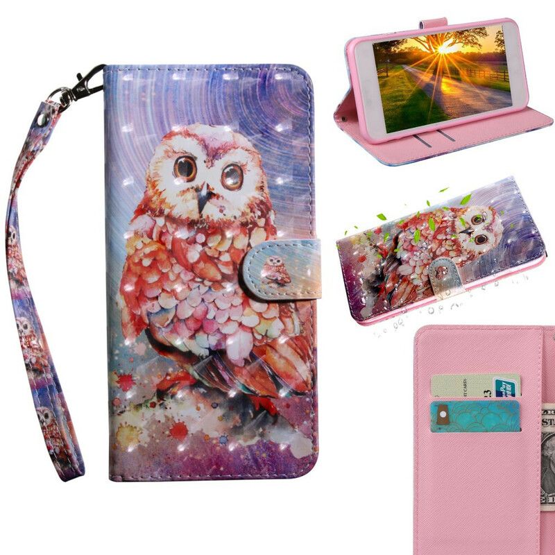 Lærdeksel Folio Deksel iPhone 13 Pro Light Spot Germain The Owl