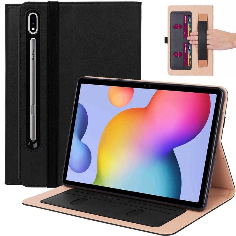 Etui Til Samsung Galaxy Tab S8 Plus / Tab S7 Plus Skinnstil Med Stropp