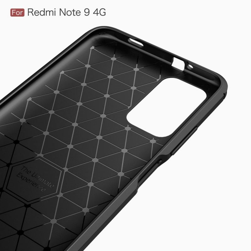 Deksel for Xiaomi Poco M3 Svart Børstet Karbonfiber