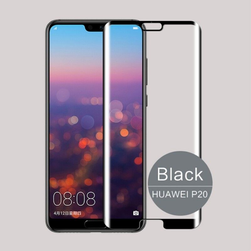 Buet Herdet Glassbeskyttelse Huawei P20 Svart Mofi