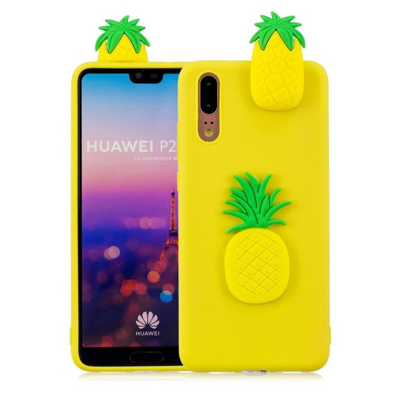 Deksel Huawei P20 3D Ananas