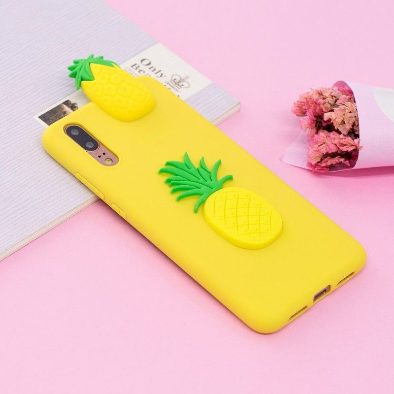 Deksel Huawei P20 3D Ananas