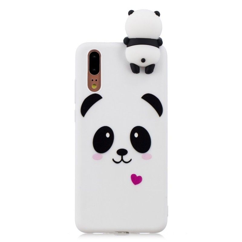 Deksel Huawei P20 Mobildeksel Morsom 3D Panda