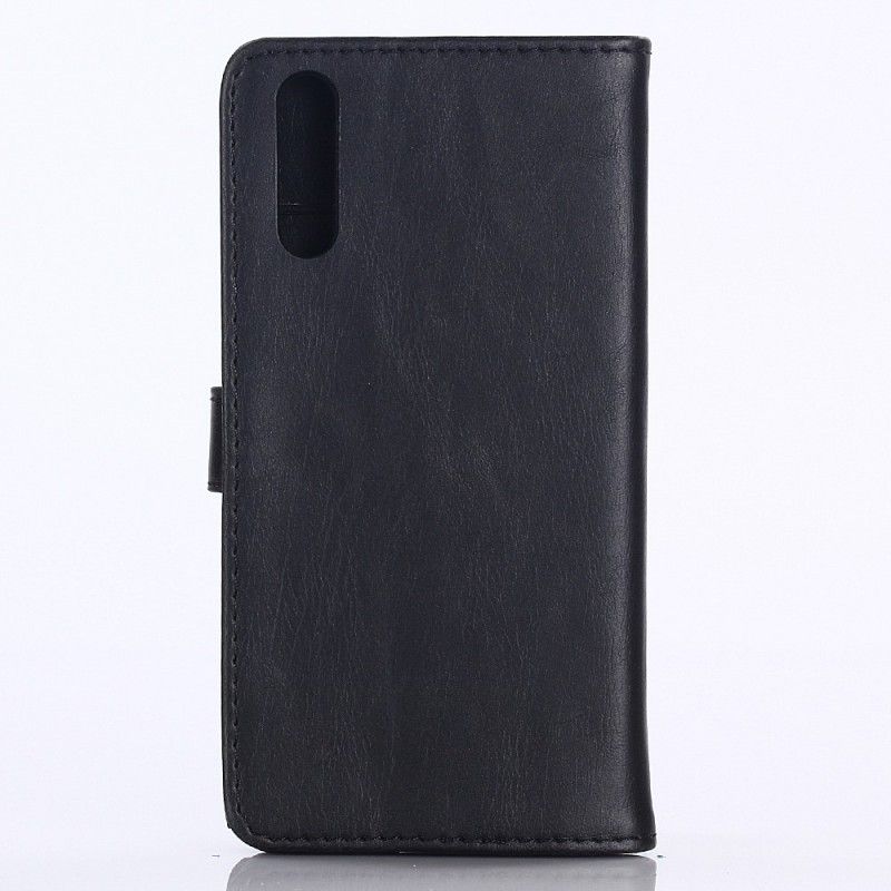 Folio Deksel for Huawei P20 Svart Retro Skinneffekt