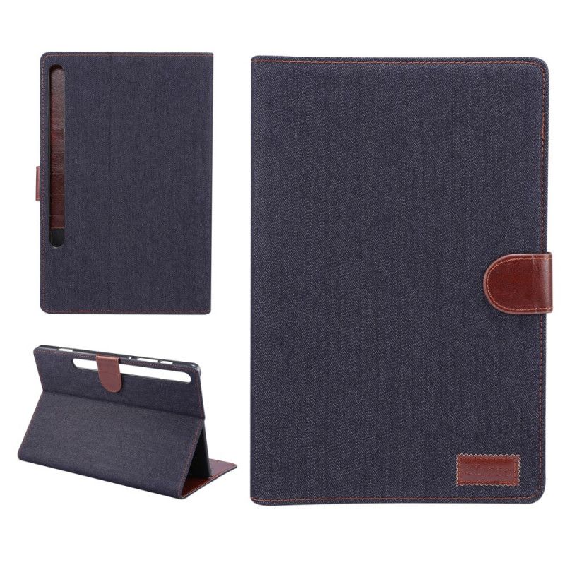 Folio Deksel for Samsung Galaxy Tab S7 Plus Svart Jeans