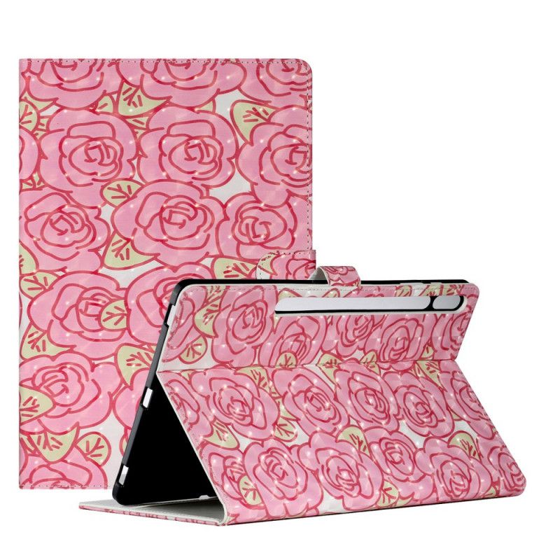 Folio Deksel Samsung Galaxy Tab S7 Plus Blomster