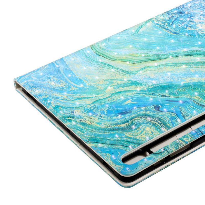 Folio Deksel Samsung Galaxy Tab S7 Plus Grønn Bølge