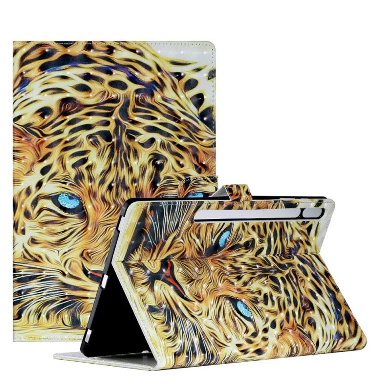 Folio Deksel Samsung Galaxy Tab S7 Plus Tiger Kunst