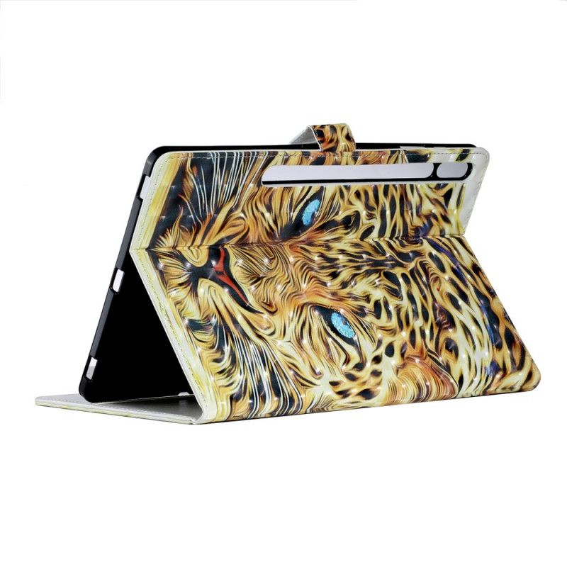 Folio Deksel Samsung Galaxy Tab S7 Plus Tiger Kunst