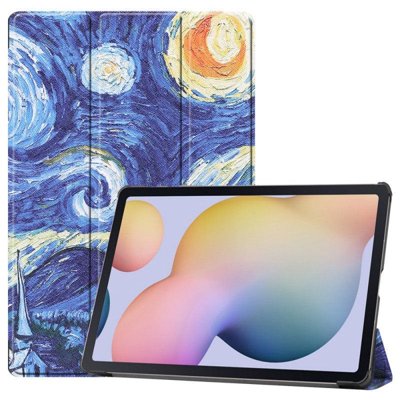 Smart Koffert Samsung Galaxy Tab S7 Plus Forsterket Van Gogh