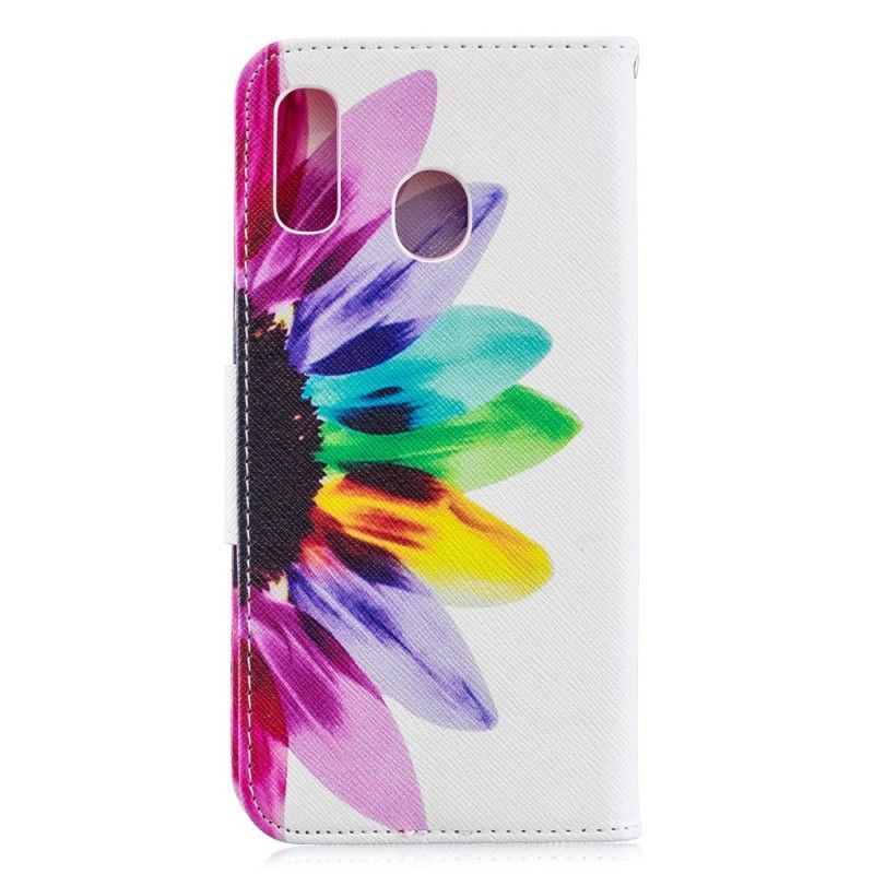 Folio Deksel Samsung Galaxy A30 Akvarellblomst