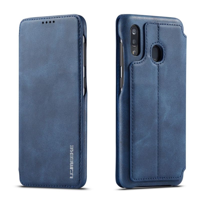 Folio Deksel Samsung Galaxy A30 Rød Lc.Imeeke Skinneffekt Anti-fall