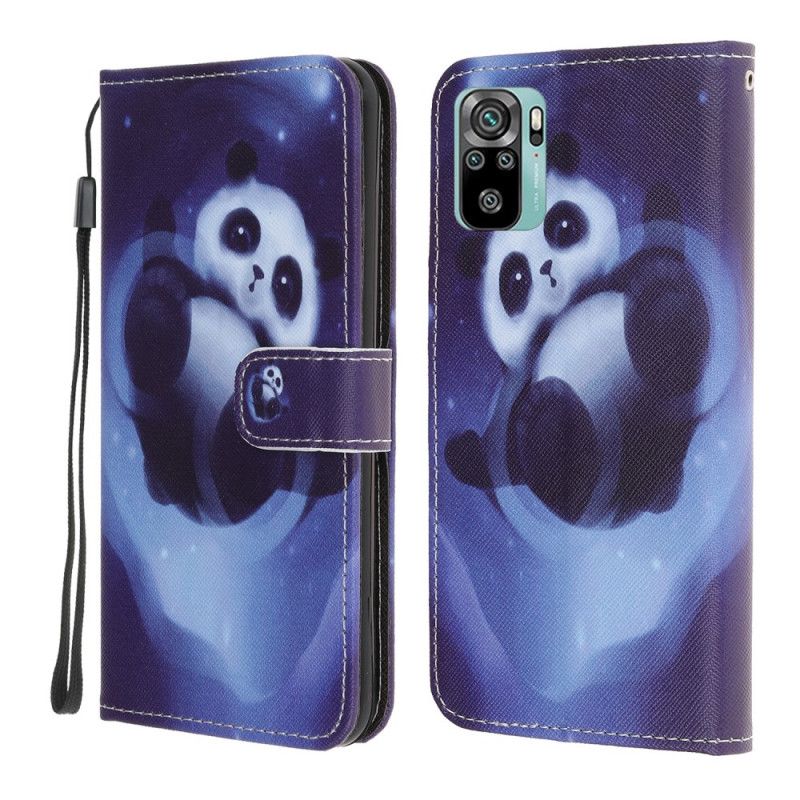 Folio Deksel for Xiaomi Redmi Note 10 / Note 10S Pandarom Med Tanga