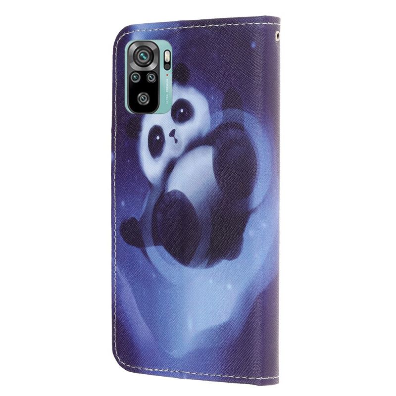 Folio Deksel for Xiaomi Redmi Note 10 / Note 10S Pandarom Med Tanga