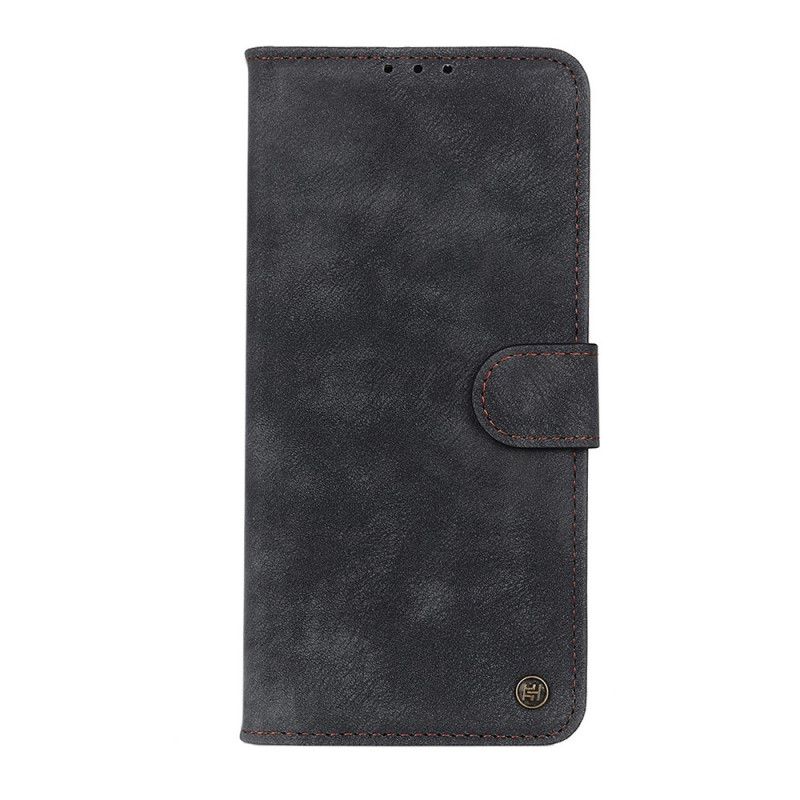 Folio Deksel for Xiaomi Redmi Note 10 / Note 10S Svart Nagle Vintage Skinnstil