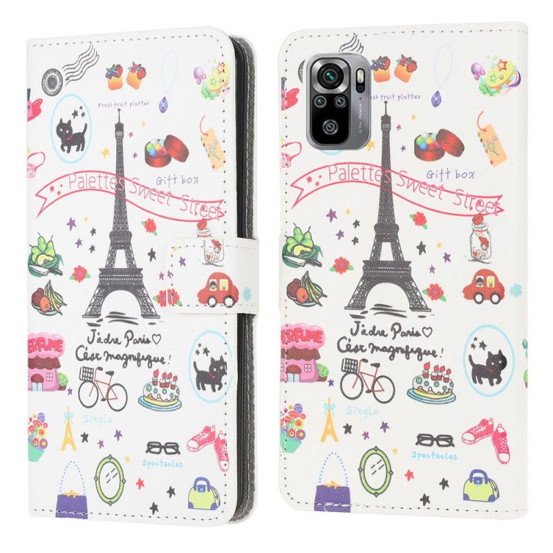 Folio Deksel Xiaomi Redmi Note 10 / Note 10S Jeg Elsker Paris Beskyttelse