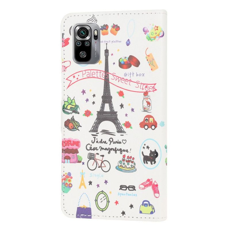 Folio Deksel Xiaomi Redmi Note 10 / Note 10S Jeg Elsker Paris Beskyttelse