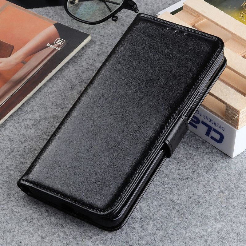 Folio Deksel Xiaomi Redmi Note 10 / Note 10S Svart Finessimitasjonskinn