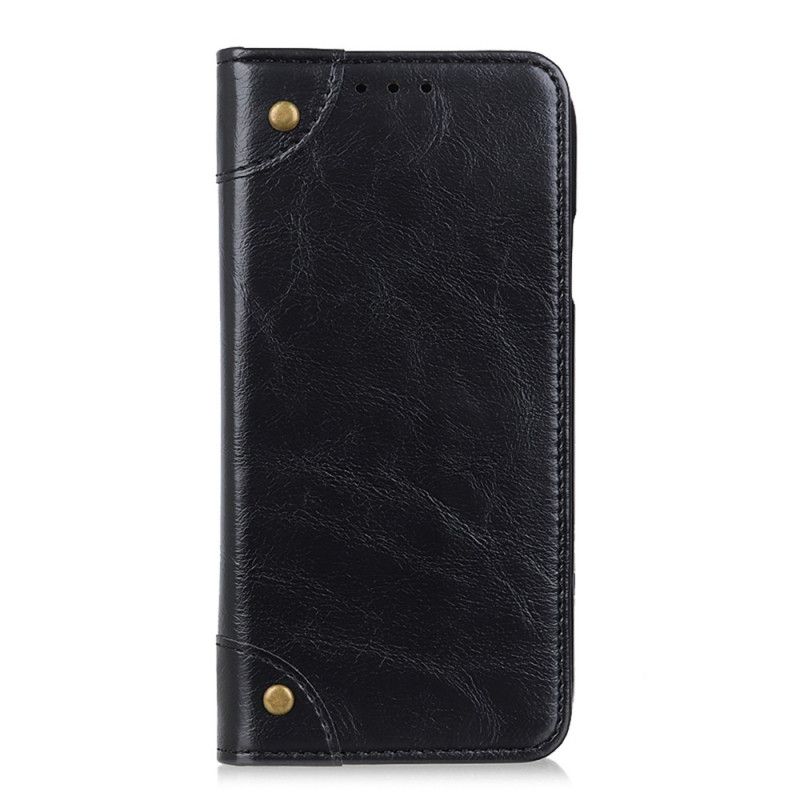 Folio Deksel Xiaomi Redmi Note 10 / Note 10S Svart Mobildeksel Vintage Split Nitter