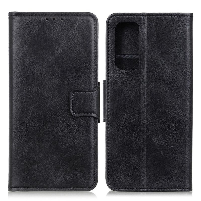 Folio Deksel Xiaomi Redmi Note 10 / Note 10S Svart Reversibel Lås I Skinneffekt Beskyttelse