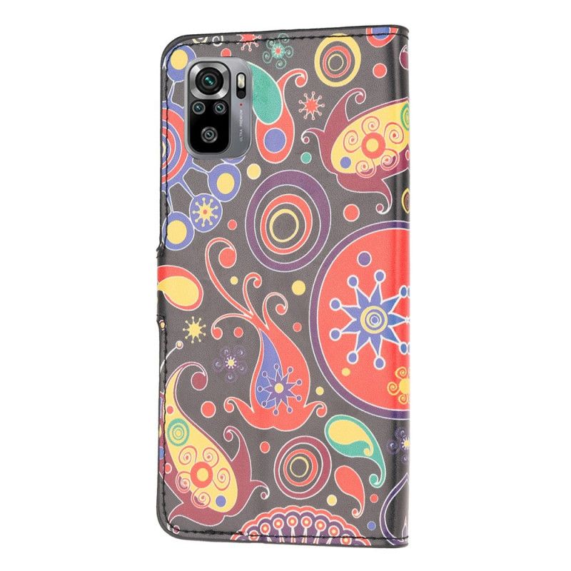 Lærdeksel Folio Deksel Xiaomi Redmi Note 10 / Note 10S Galakse Design