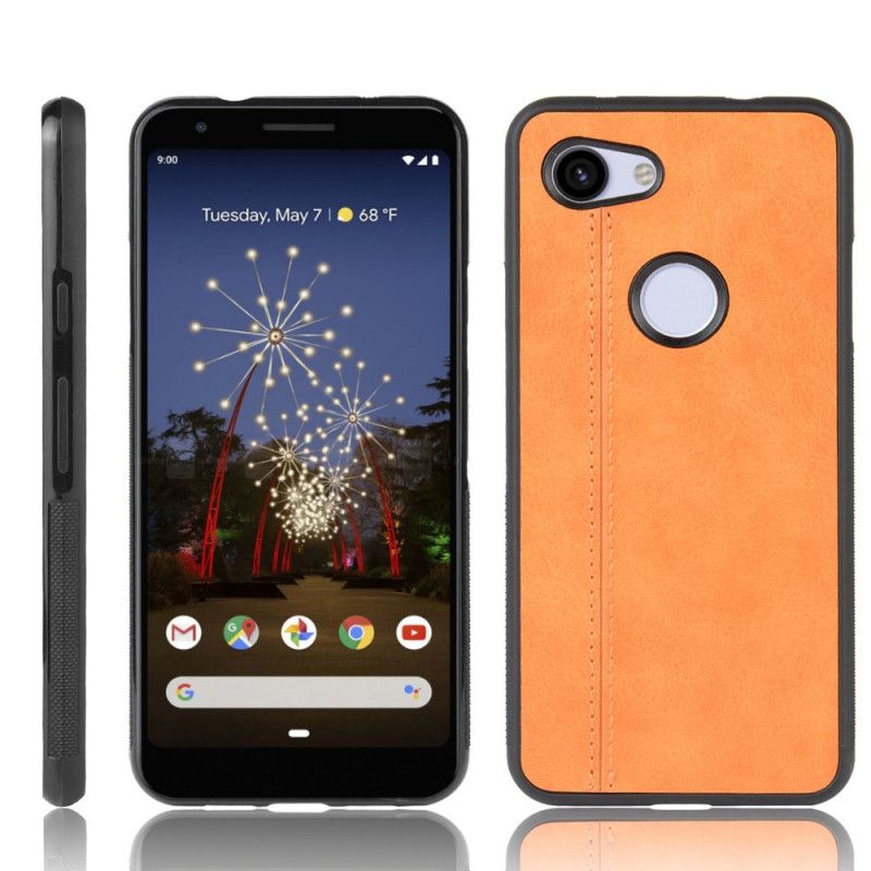 Deksel for Google Pixel 3A Svart Skinnsøm