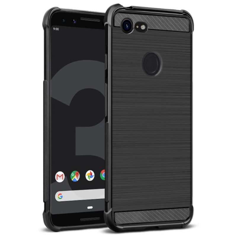 Deksel Google Pixel 3 Imak Børstet Karbonfiber