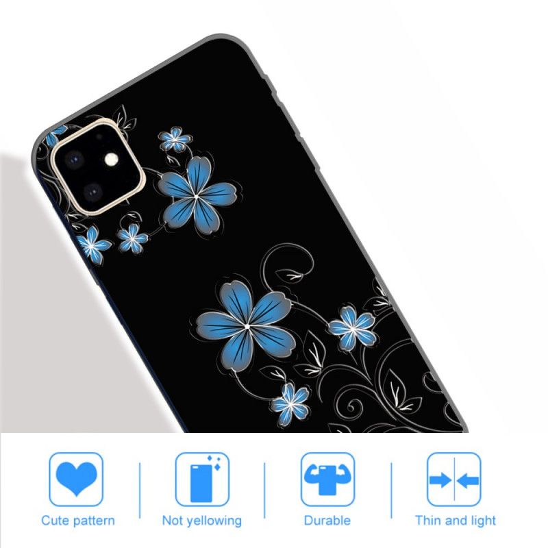 Deksel for iPhone 11 Blå Blomster