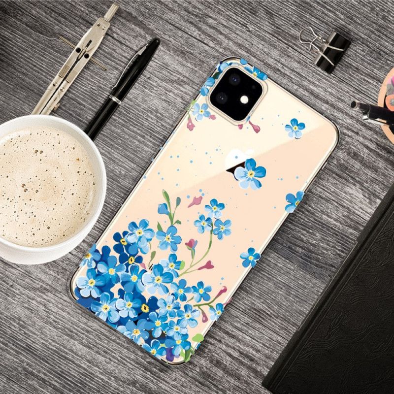 Deksel for iPhone 11 Bukett Med Blå Blomster