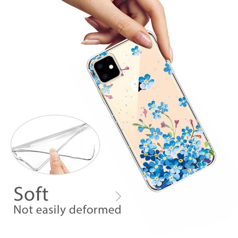 Deksel for iPhone 11 Bukett Med Blå Blomster