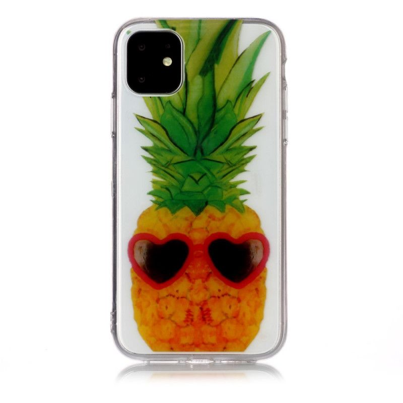 Deksel for iPhone 11 Gjennomsiktig Inkognito Ananas