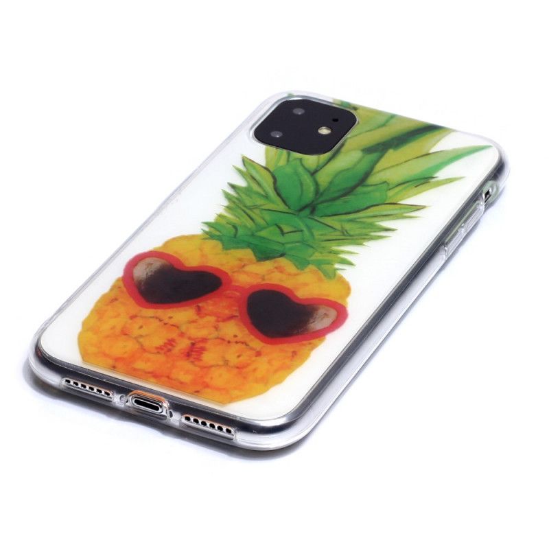 Deksel for iPhone 11 Gjennomsiktig Inkognito Ananas