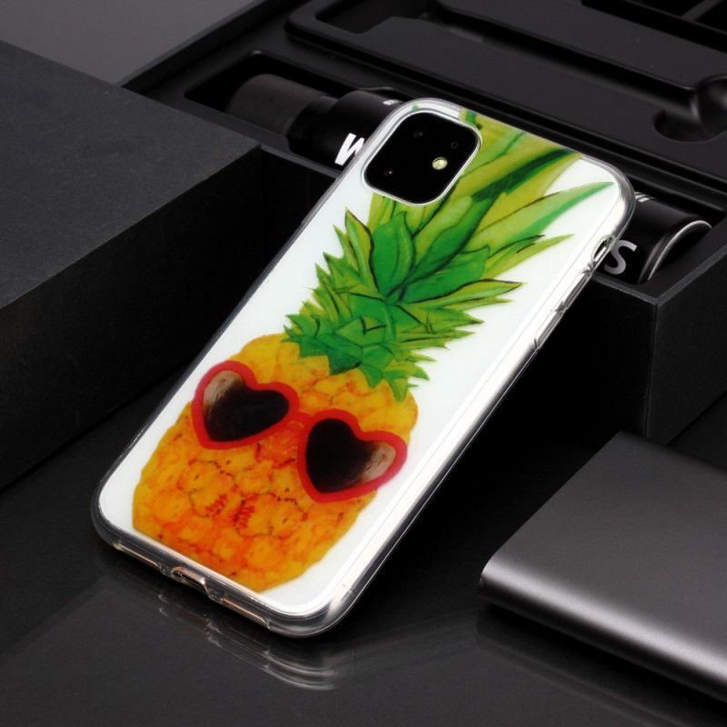 Deksel for iPhone 11 Gjennomsiktig Inkognito Ananas