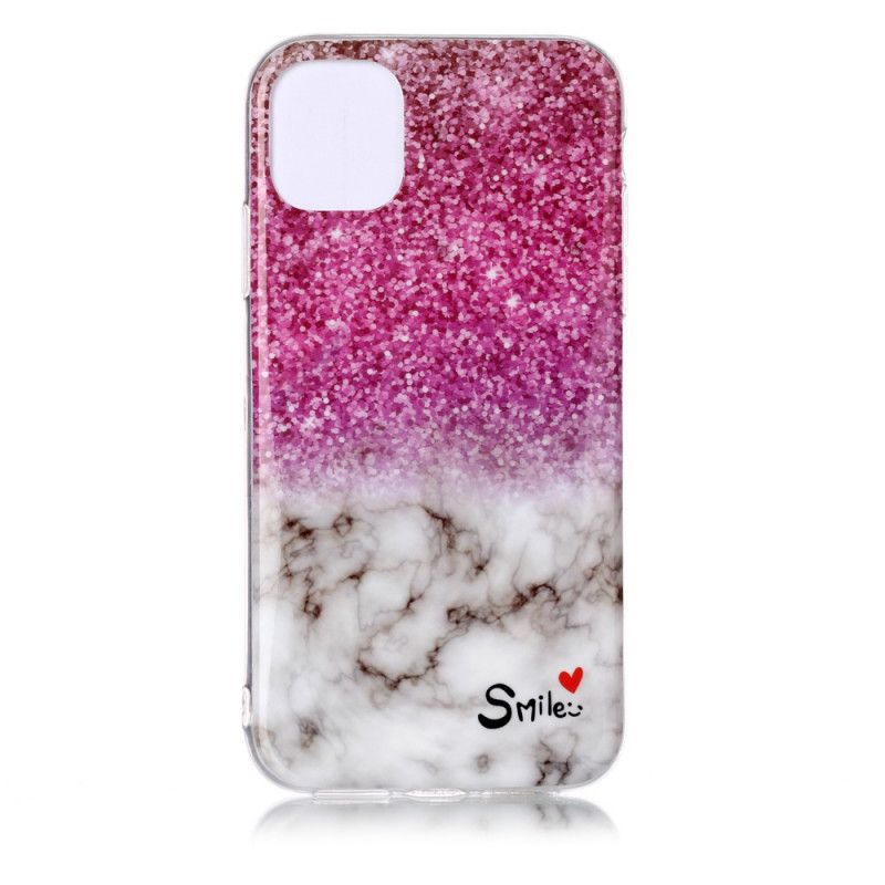 Deksel for iPhone 11 Marmorglitter Og Smil