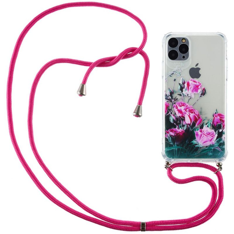 Deksel for iPhone 11 Silikonblomster Med Ledning