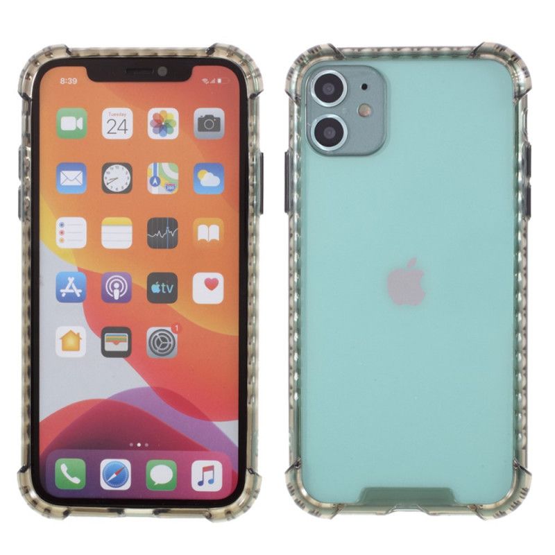 Deksel for iPhone 11 Svart Hybrid Akryl Og Silikonfarge