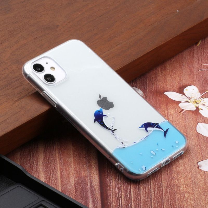 Deksel iPhone 11 Delfinspill