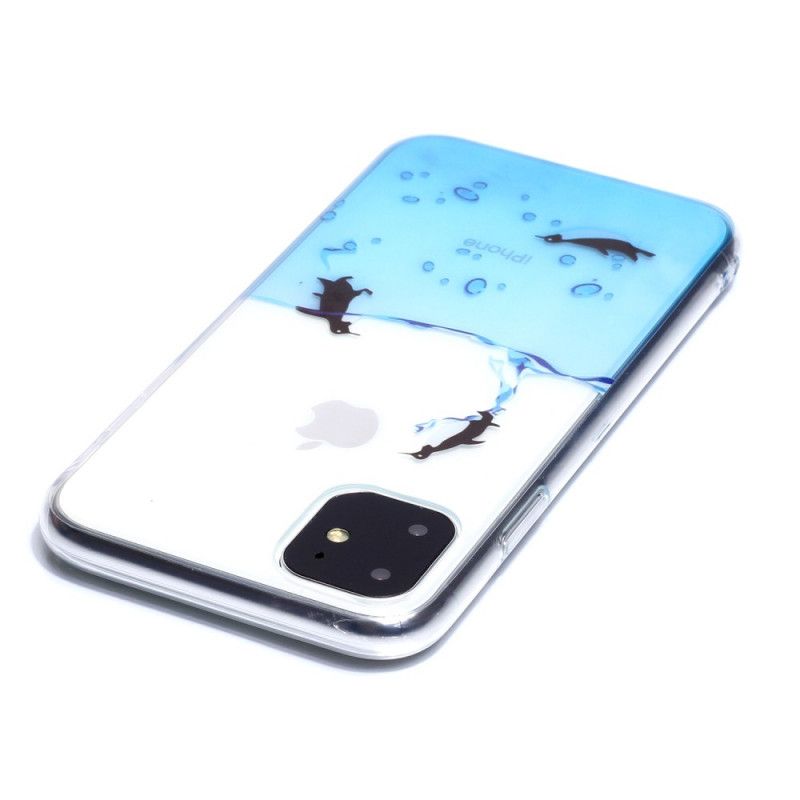 Deksel iPhone 11 Gjennomsiktig Pingvinspill Beskyttelse