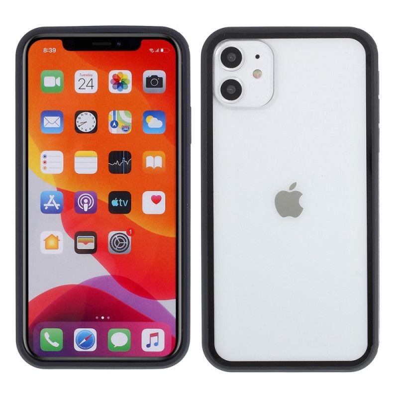 Deksel iPhone 11 Hvit Mobildeksel Hybrid Silikonfelgdesign